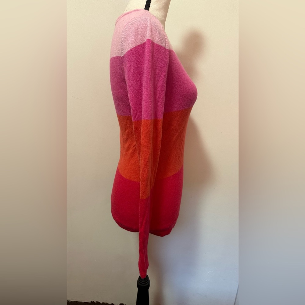 Banana Republic Pink Multicolor Pullover Sweater … - image 4